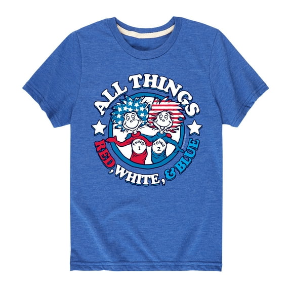 Dr. Seuss - All Things Red, White and Blue - Toddler And Youth Short Sleeve Graphic T-Shirt