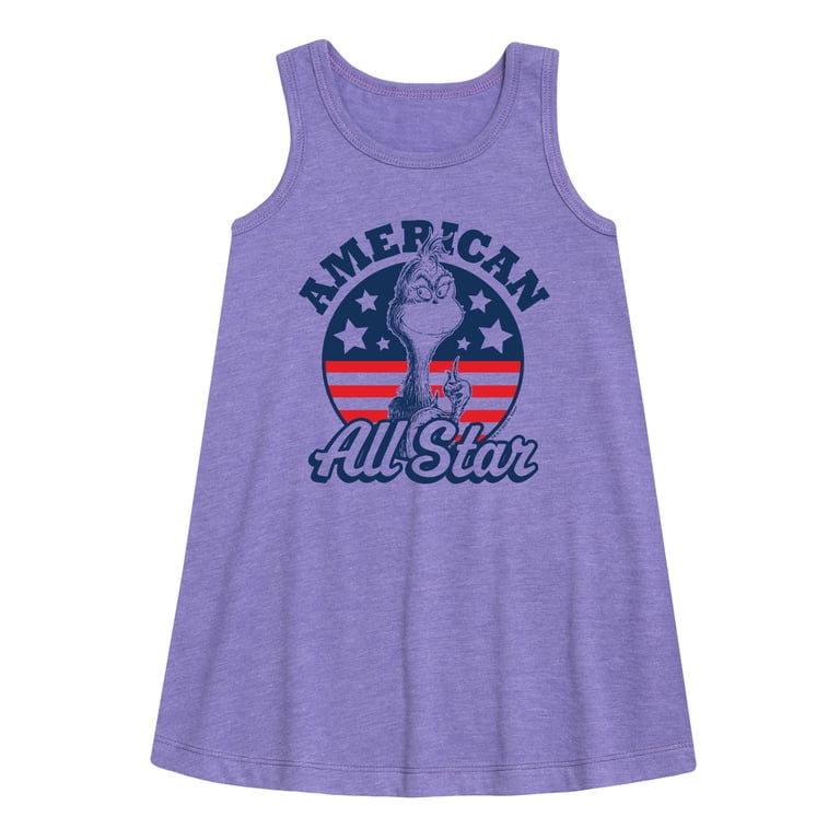 Dr. Seuss - The Grinch America's Favorite Mean One -Toddler and Youth Girls  A-line Dress - Walmart.com