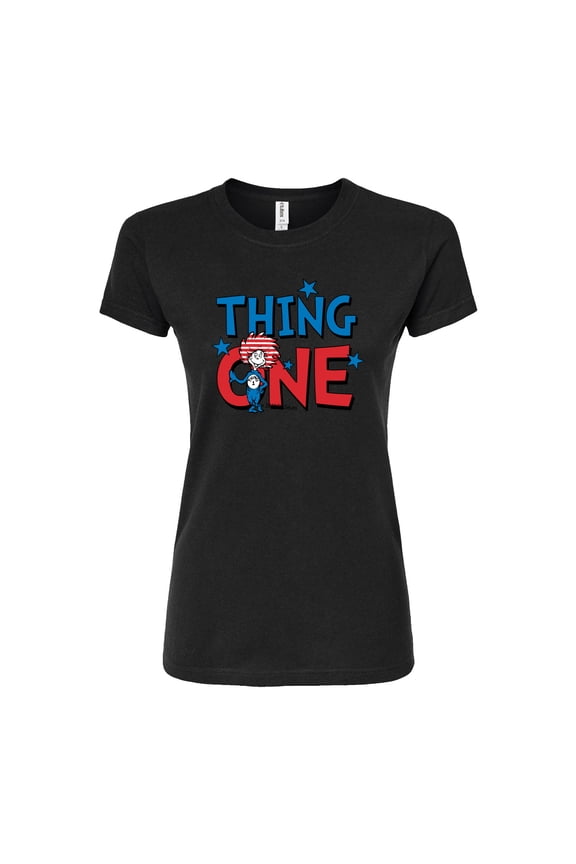 - American Thing One - Juniors Fitted Graphic T-Shirt