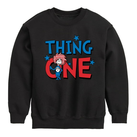 Dr. Seuss - American Thing One - Toddler And Youth Crewneck Fleece Sweatshirt
