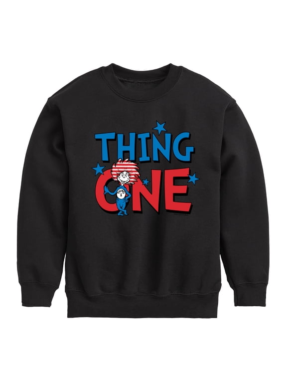 - American Thing One Boys' Graphic Long Sleeve Fleece Sweatshirt