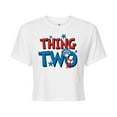 thumbnail image 1 of Dr. Seuss - American Thing Two - Juniors Cropped Cotton Blend T-Shirt, 1 of 6