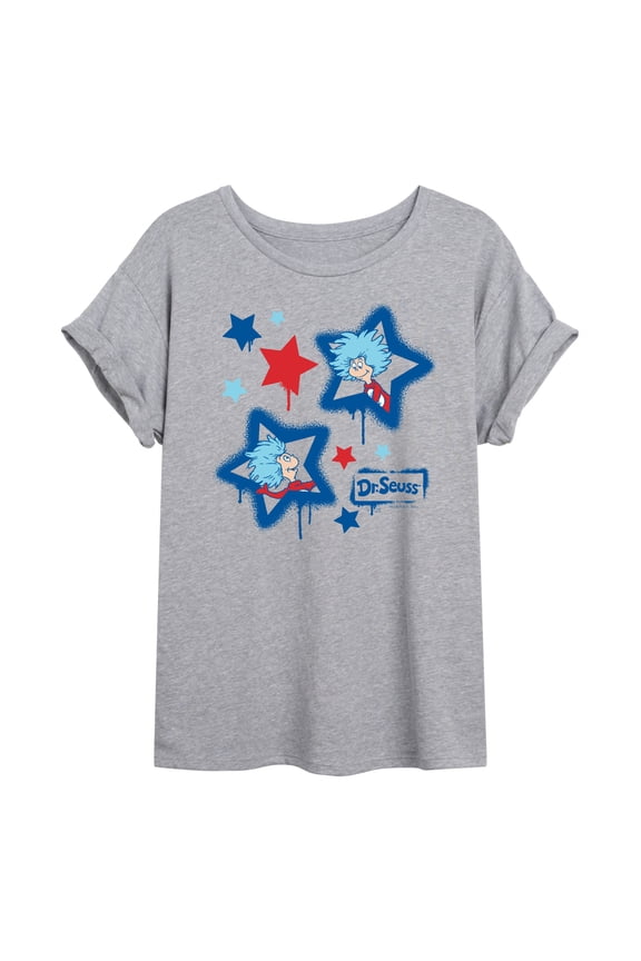 - Americana Things Streetwear - Juniors Oversized Graphic T-Shirt