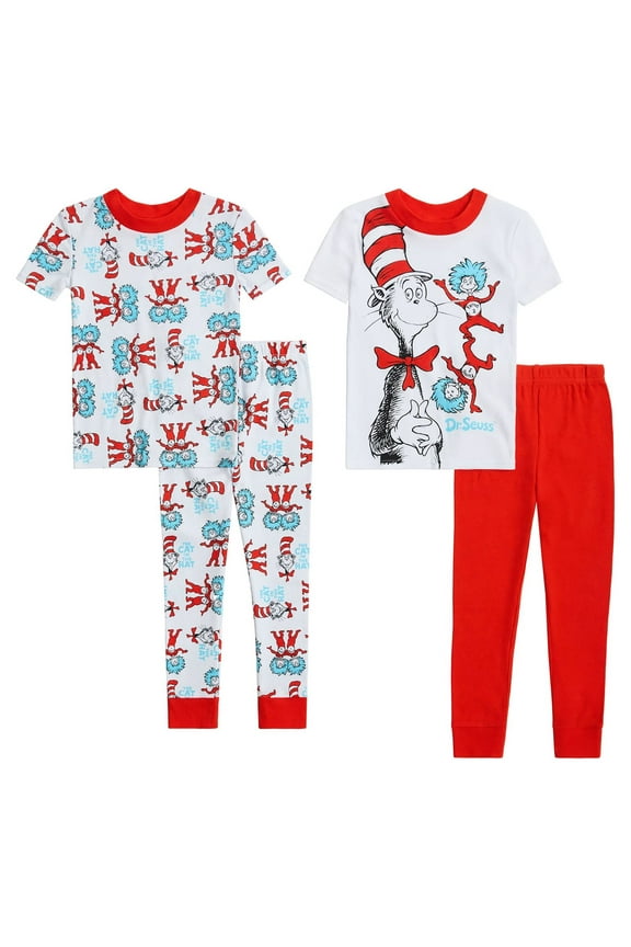 Baby & Toddler Boys Short Sleeve Snug Fit Cotton Pajamas, 4-Piece Set (2T-5T)
