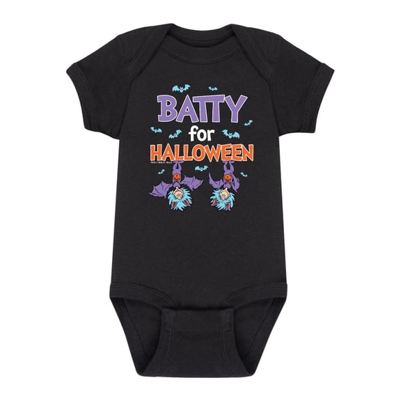 Dr. Seuss - Batty For Halloween Thing 1 and Thing 2 - Infant Baby One Piece