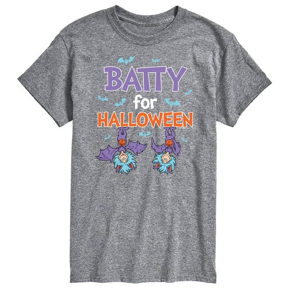 Dr. Seuss - Batty For Halloween Thing 1 and Thing 2 - Men's Short Sleeve Graphic T-Shirt