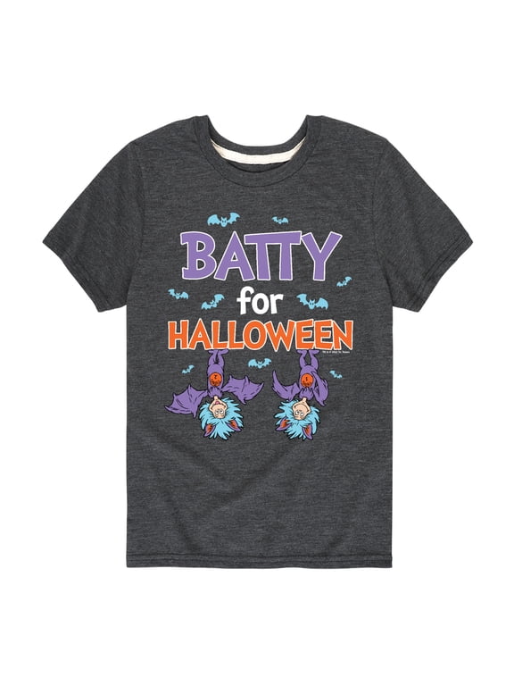 - Batty For Halloween Thing 1 and Thing 2 Boys' Short Sleeve Graphic T-Shirt
