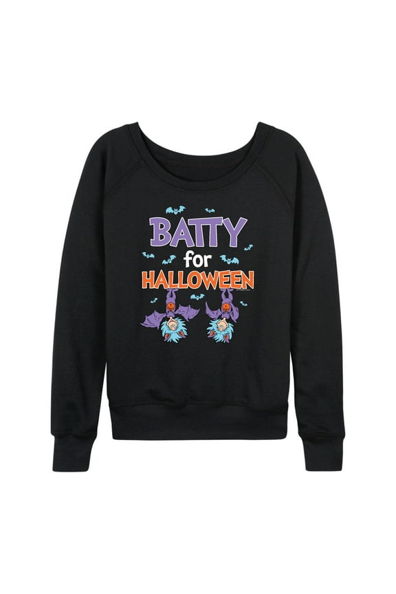 - Batty For Halloween Thing 1 and Thing 2 - Women's Lightweight French Terry Long Sleeve Shirt