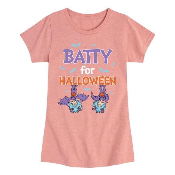 Dr. Seuss - Batty For Halloween Thing 1 and Thing 2 - Toddler And Youth Girls Short Sleeve Graphic T-Shirt