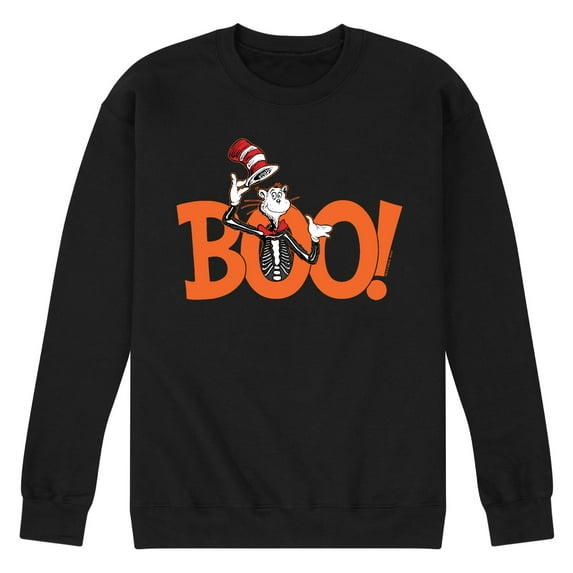 Dr. Seuss - Boo Cat - Men's Crew Neck Fleece Pullover