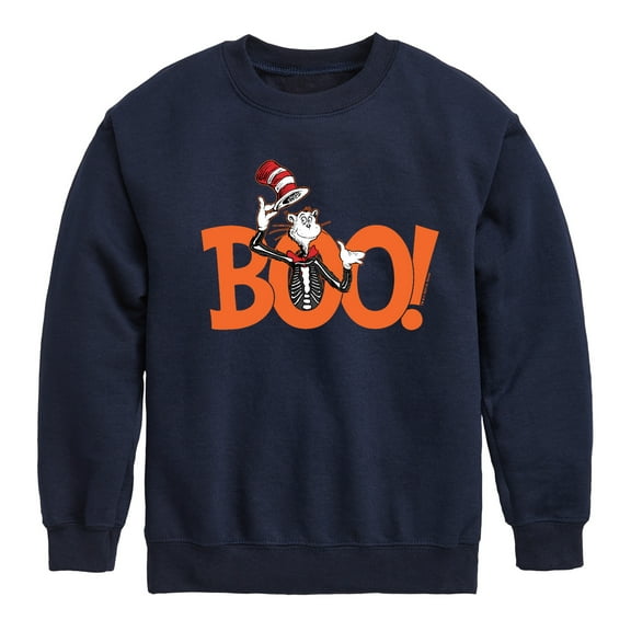 Dr. Seuss - Boo Cat - Toddler And Youth Crewneck Fleece Sweatshirt