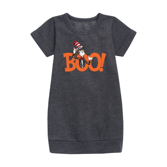 Dr. Seuss - Boo Cat - Toddler And Youth Girls Fleece Dress