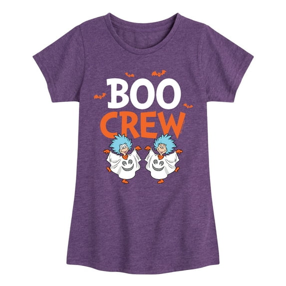 Dr. Seuss - Boo Crew Thing 1 and 2 - Toddler And Youth Girls Short Sleeve Graphic T-Shirt