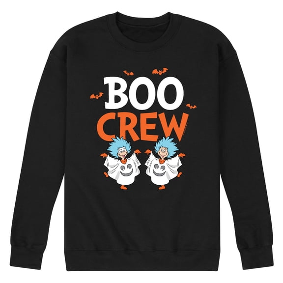 Dr. Seuss - Boo Crew Thing 1 and Thing 2 - Men's Crew Neck Fleece Pullover