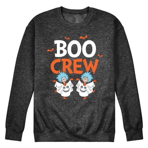 Dr. Seuss - Boo Crew Thing 1 and Thing 2 - Men's Crew Neck Fleece Pullover
