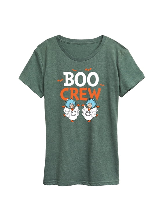 - Boo Crew Thing 1 and Thing 2 Women's Short Sleeve Graphic T-Shirt