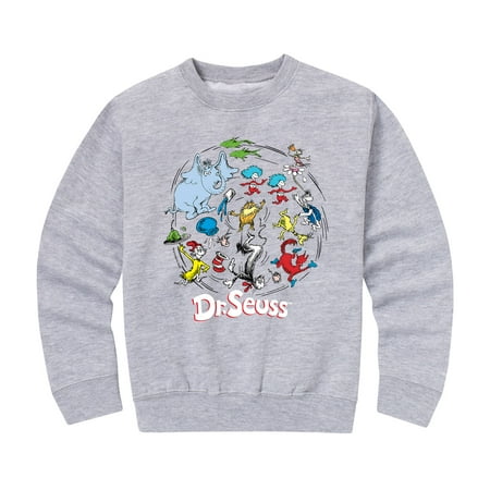 Dr. Seuss - Character Collage - Toddler and Youth Crewneck Fleece Sweatshirt