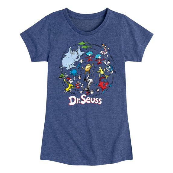 Dr. Seuss - Character Collage - Toddler and Youth Girls Short Sleeve Graphic T-Shirt