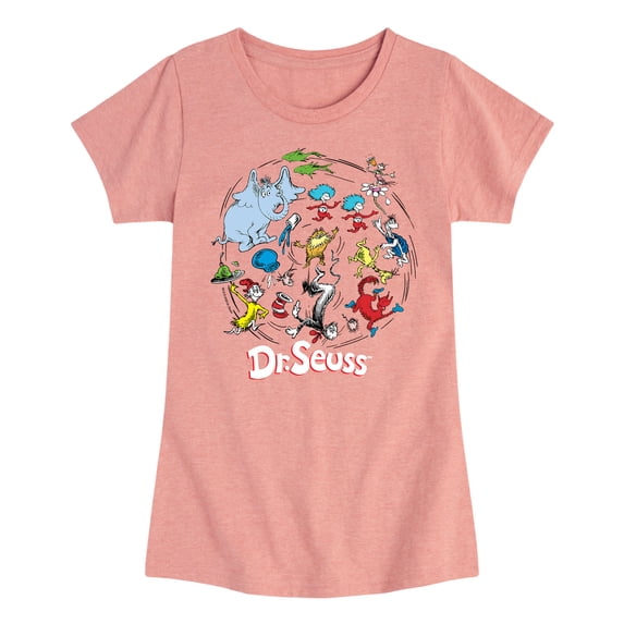 Dr. Seuss - Character Collage - Toddler and Youth Girls Short Sleeve Graphic T-Shirt