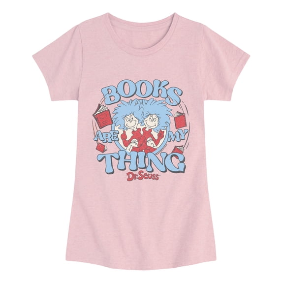 Dr. Seuss - Books Are My Thing Fitted Short Sleeve Graphic T-Shirt