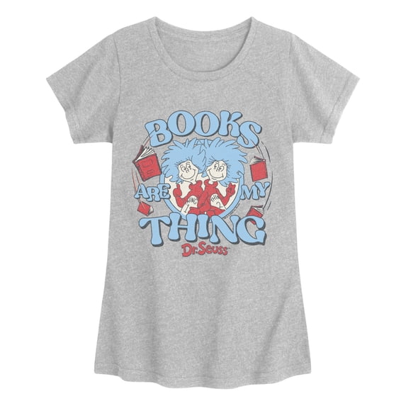 Dr. Seuss - Books Are My Thing Fitted Short Sleeve Graphic T-Shirt