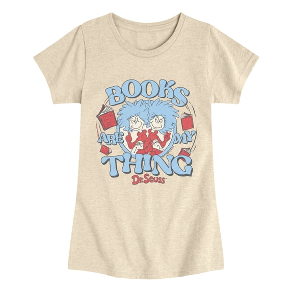 Dr. Seuss - Books Are My Thing Fitted Short Sleeve Graphic T-Shirt