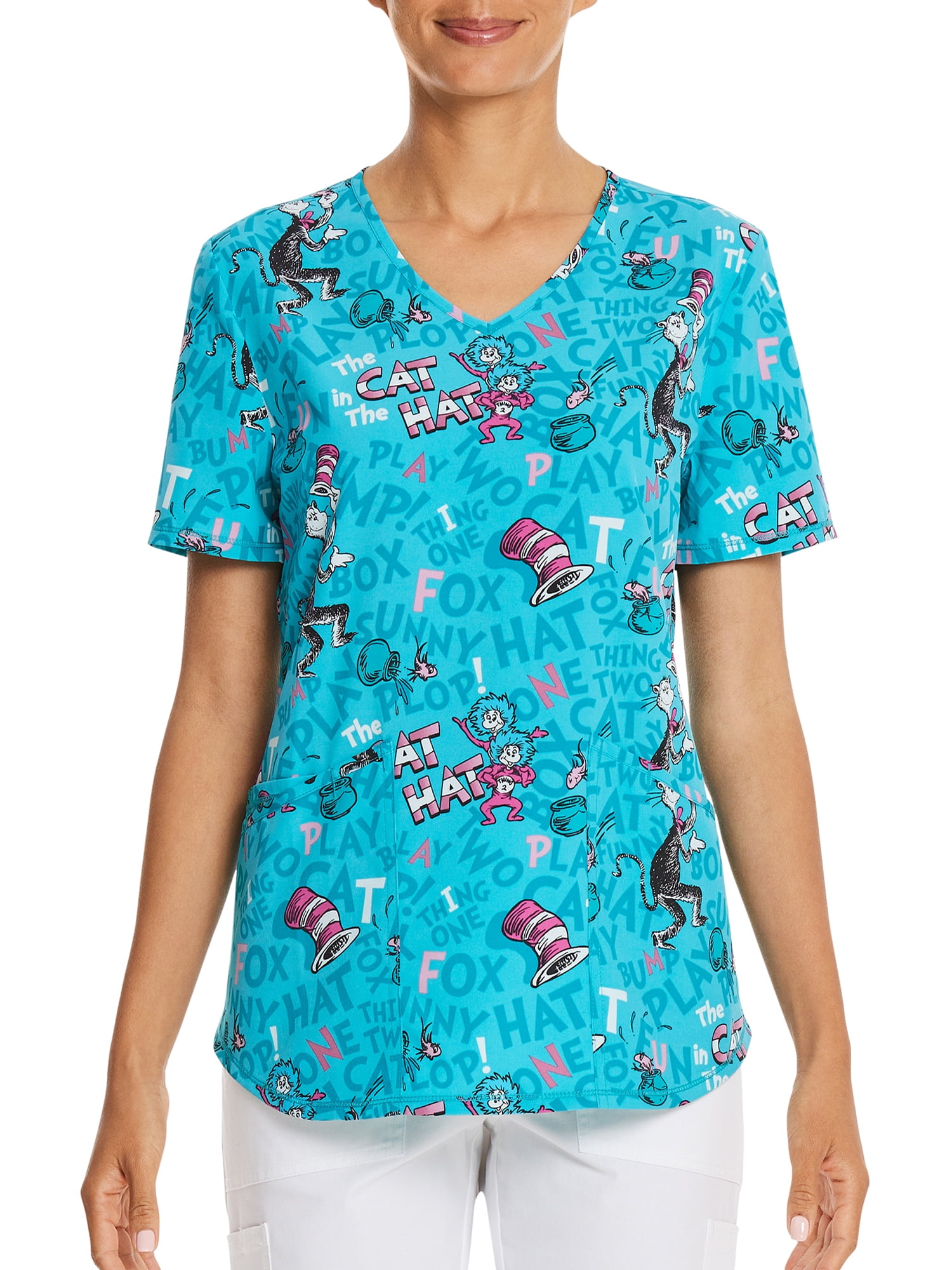 Dr seuss scrub tops womens sale