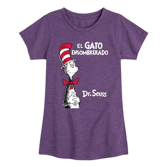 Dr. Seuss - Cat In Hat Spanish - Girls Toddler And Youth Fitted Short Sleeve Tee