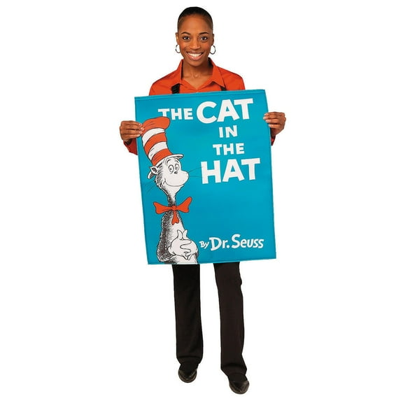 Dr Seuss Cat In The Hat Book Quik Change Adult Costume | One Size