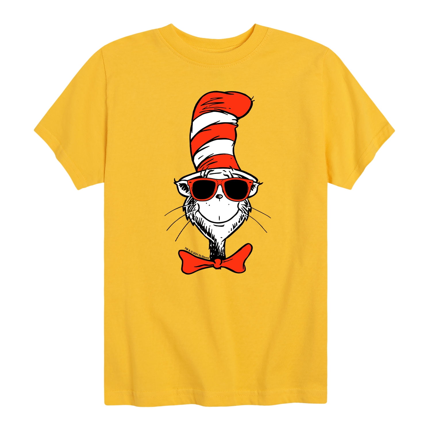 Dr. Seuss Cat In The Hat Cool Shades Toddler And Youth Short Sleeve Graphic T Shirt