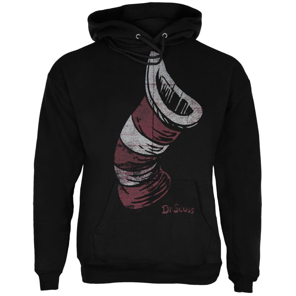 Dr Seuss Cat In The Hat Distressed Hat Adult Hoodie Small