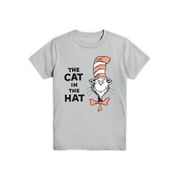 Dr. Seuss Cat In The Hat Face, Boys Graphic Crew Neck Short Sleeve T-Shirt, Sizes XS-2X (Little Boys & Big Boys)