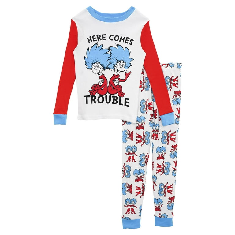 Thing 1 and thing 2 pajamas for twins hotsell