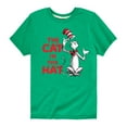 thumbnail image 1 of Dr. Seuss - Cat In The Hat - Toddler And Youth Short Sleeve Graphic T-Shirt, 1 of 6