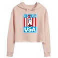 thumbnail image 1 of Dr. Seuss - Cat In The Hat USA - Juniors Cropped Pullover Hoodie, 1 of 6