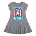 thumbnail image 1 of Dr. Seuss - Cat In The Hat USA - Toddler And Youth Girls Fit And Flare Dress, 1 of 1