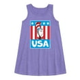 thumbnail image 1 of Dr.Seuss - Cat In The Hat USA - Toddler and Youth Girls A-line Dress, 1 of 4
