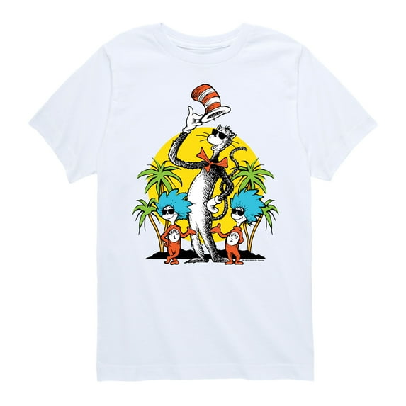 Dr. Seuss - Cat Things Summer - Boys Toddler And Youth Short Sleeve Tee