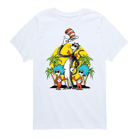 Dr. Seuss - Cat Things Summer - Boys Toddler And Youth Short Sleeve Tee
