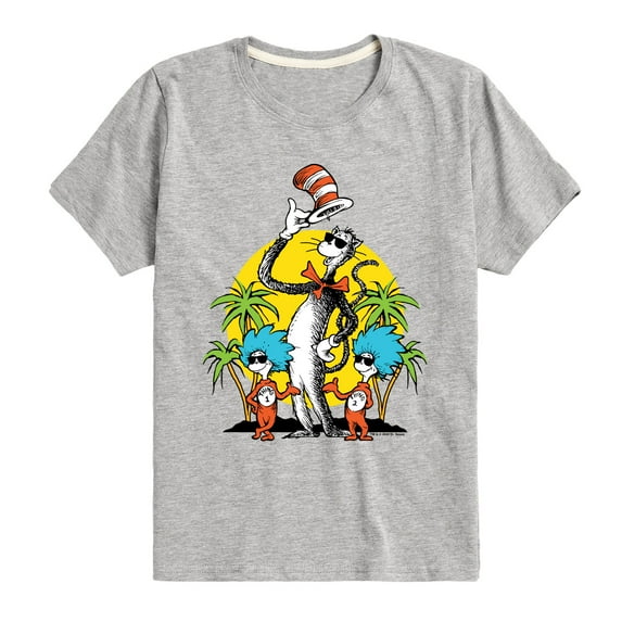 Dr. Seuss - Cat Things Summer - Boys Toddler And Youth Short Sleeve Tee