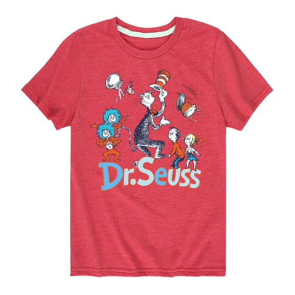Dr. Seuss - Cat and the Hat and Thing 1 and Thing 2- Toddler And Youth Short Sleeve Graphic T-Shirt