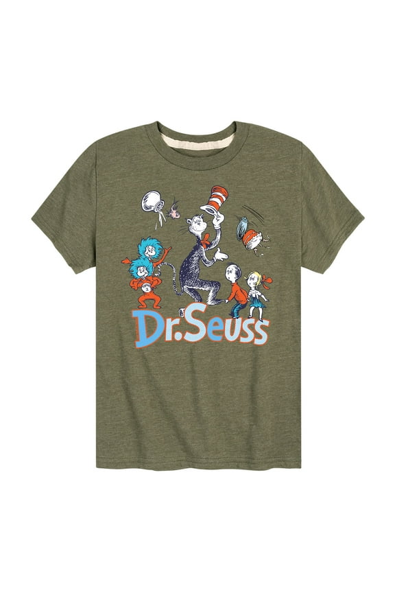 - Cat and the Hat and Thing 1 and Thing 2- Toddler And Youth Short Sleeve Graphic T-Shirt