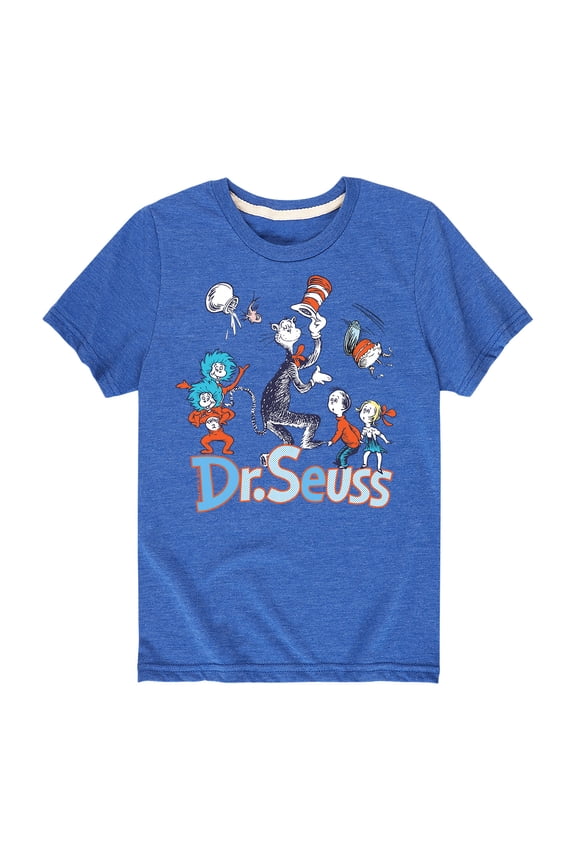 - Cat and the Hat and Thing 1 and Thing 2- Toddler And Youth Short Sleeve Graphic T-Shirt