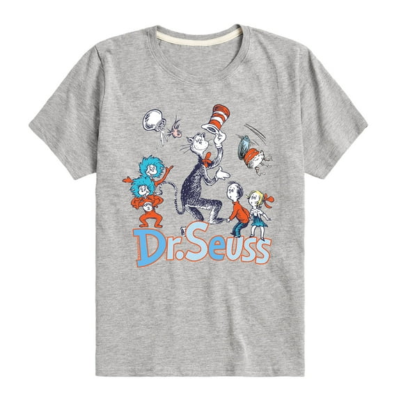 Dr. Seuss - Cat and the Hat and Thing 1 and Thing 2- Toddler And Youth Short Sleeve Graphic T-Shirt