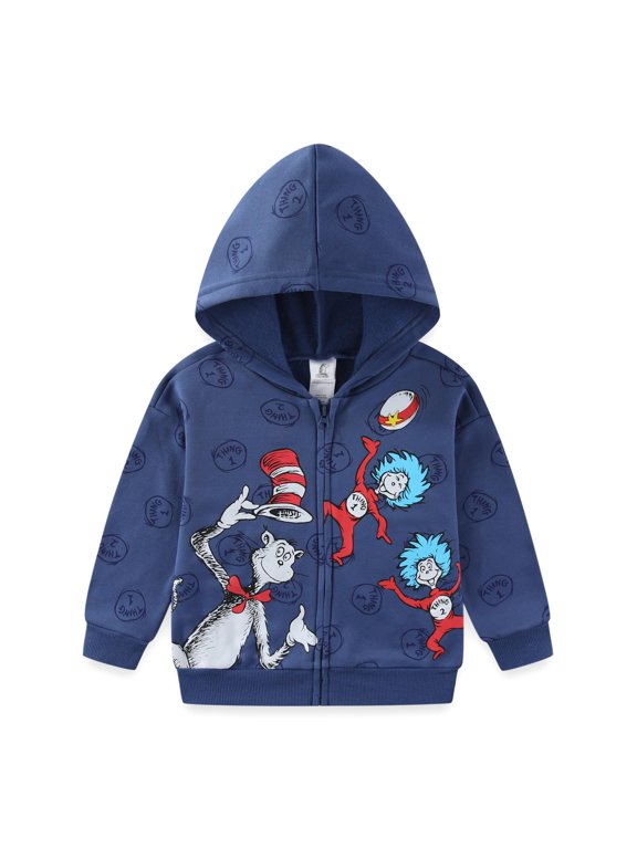 Cat in the Hat Thing 1 and Thing 2 Zip-Up Hoodie (Boys), Sizes 2T-7