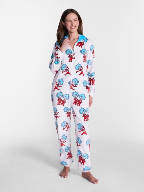 Cat in the Hat Women's Graphic Union Suit, Sizes XS-3X