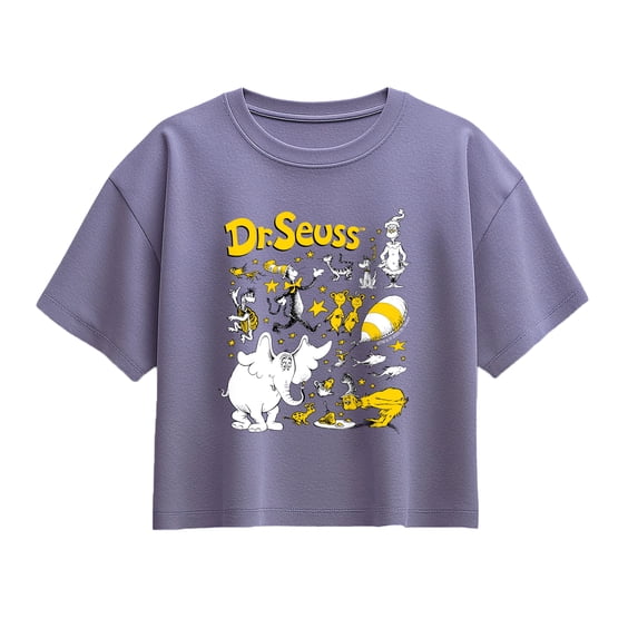 Dr. Seuss - Chara Grid - Youth Girls Boxy T-Shirt