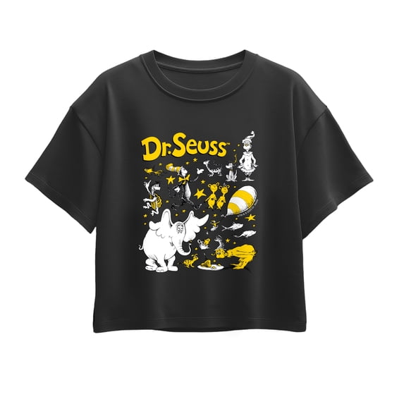 Dr. Seuss - Chara Grid - Youth Girls Boxy T-Shirt