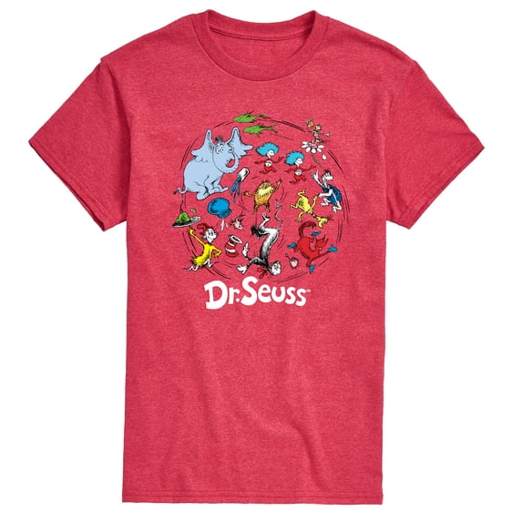 Dr. Seuss - Character Collage - Men's Short Sleeve Graphic T-Shirt