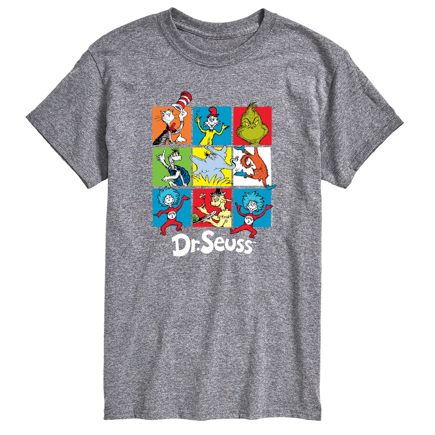 Dr. Seuss - Character Grid - Men's Short Sleeve Graphic T-Shirt ...